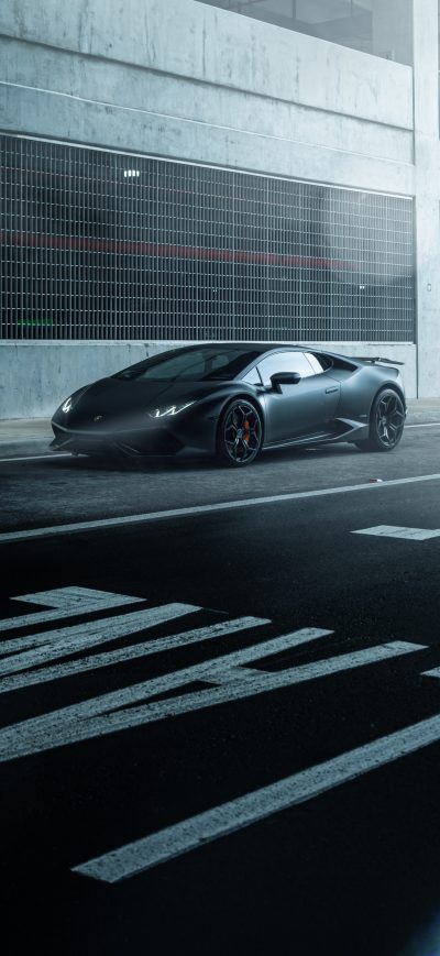 Fond d'écran iPhone Black Lamborghini Huracan Supercar Vehicle