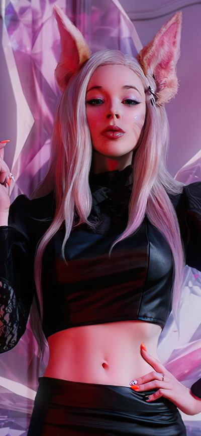 Fond d'écran iPhone Ahri Kda Cosplay Girl 4k