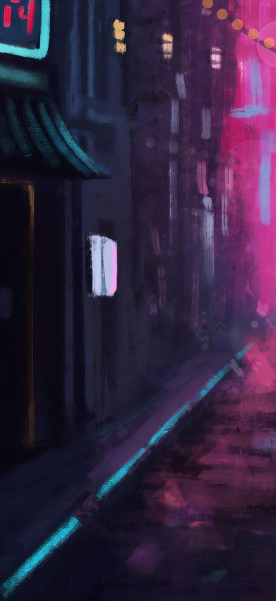 Fond d'écran Midnight City 4k sur iPhone