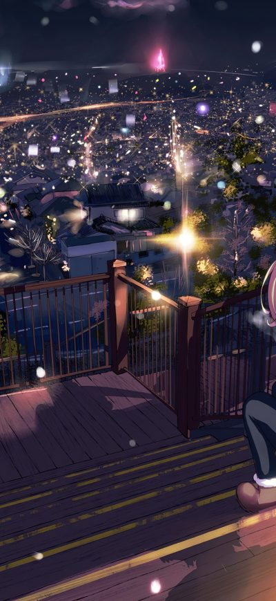 Fond d'écran iPhone Sitting On Stairs Anime Girl 4k