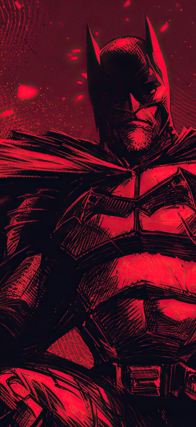 Fond d'écran iPhone The Batman Red 4k 2020