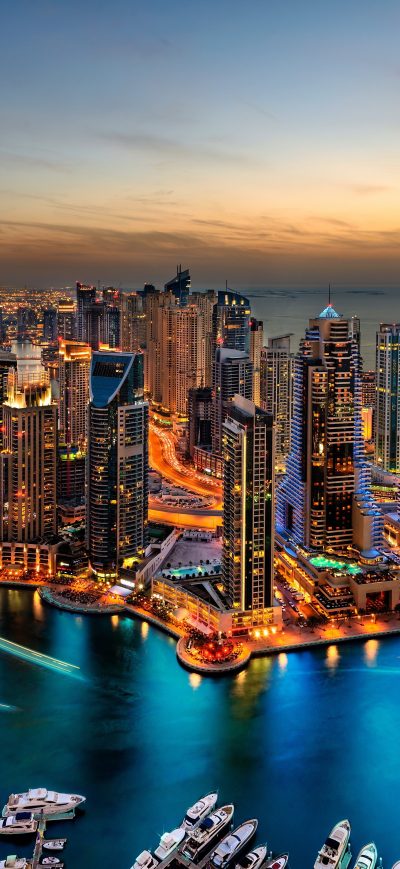 Fond d'écran iPhone Dubai Uae Building Skyscrappers Night