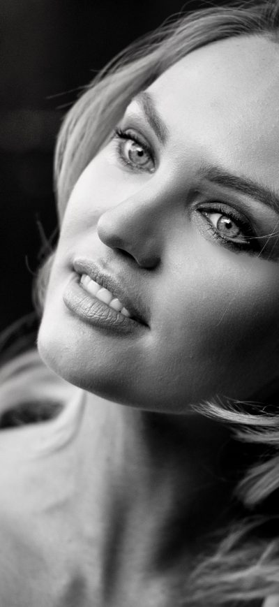 Fond d'écran iPhone Candice Swanepol Monochrome Portrait