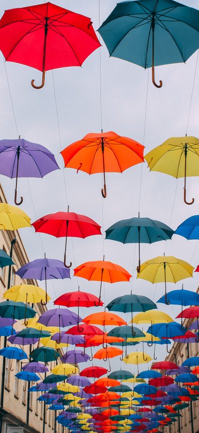 Fond d'écran iPhone Colorful Umbrella City