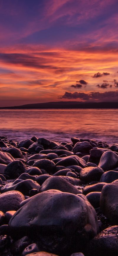 Fond d'écran iPhone Rocks Sea Outdoors 4k