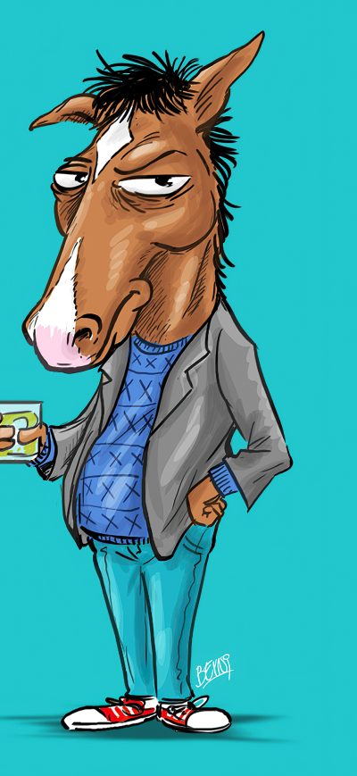 Fond d'écran iPhone Bojack Horseman Minimal 4k