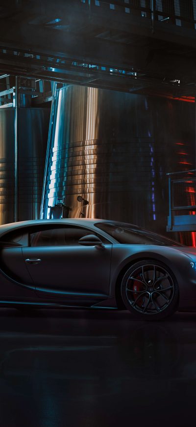 Fond d'écran iPhone Black Bugatti Chiron 2020 4k