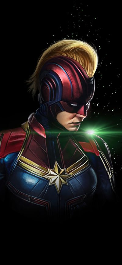 Fond d'écran iPhone Captain Marvel Dark 4k