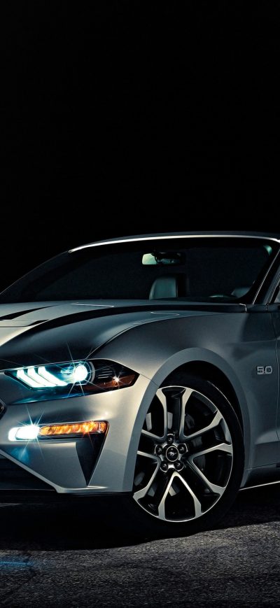Fond d'écran Ford Mustang 2018 Convertible 4k sur iPhone