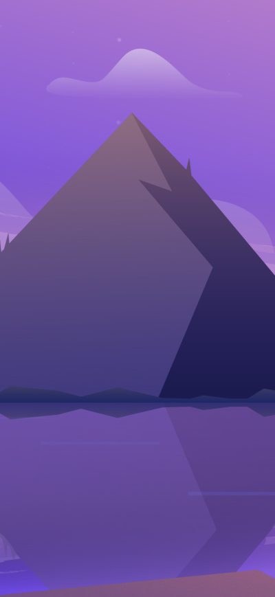 Fond d'écran iPhone Mountain Landscape Illustration