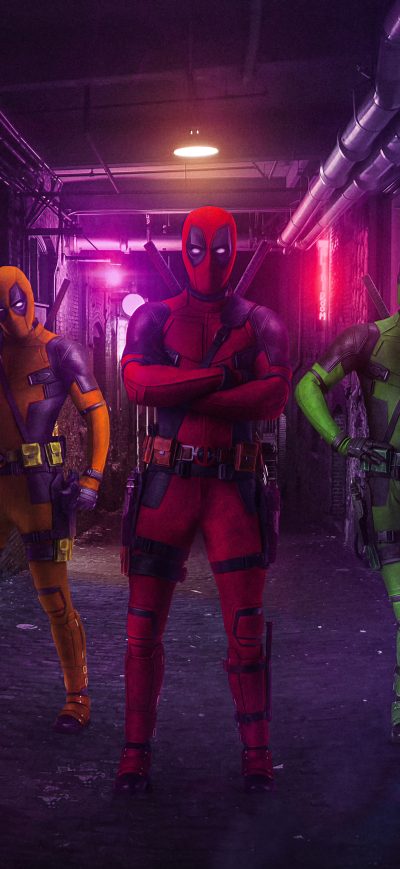 Fond d'écran iPhone Three Deadpools