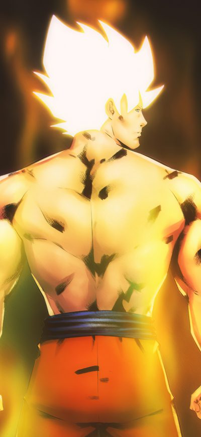 Fond d'écran iPhone Super Saiyan Dragon Ball 8k