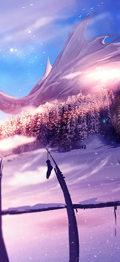 Fond d'écran iPhone Dragon Under The Snow 4k