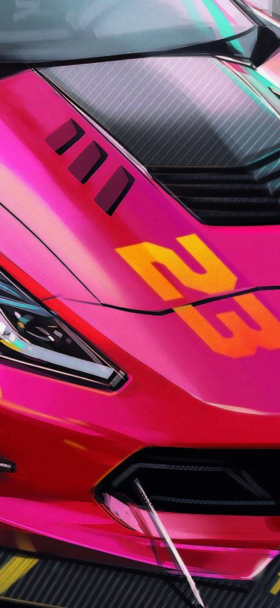 Fond d'écran iPhone Drifting Car Digital Art 4k