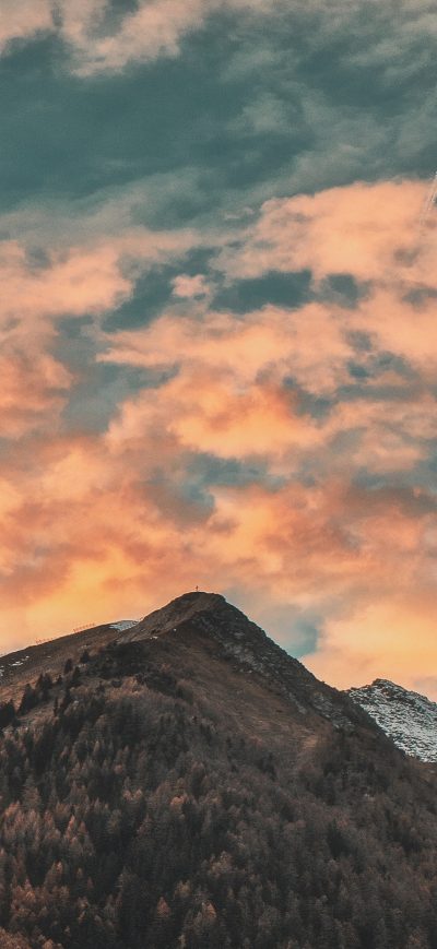 Fond d'écran iPhone Clouds Trails Dawn 4k