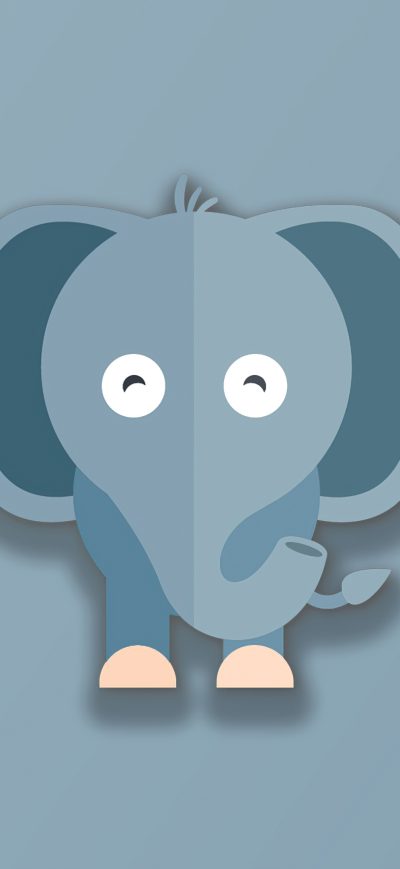 Fond d'écran iPhone Elephant Minimal 4k