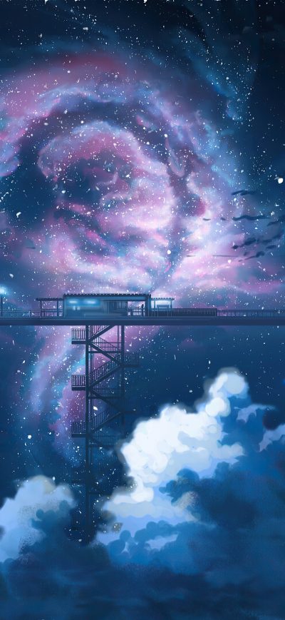 Fond d'écran iPhone Train Station In Clouds 4k