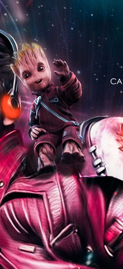 Fond d'écran iPhone Star Lord And Baby Groot