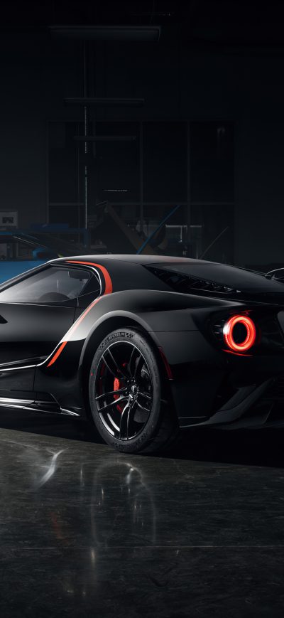 Fond d'écran iPhone 2022 Ford GT Rear 4k