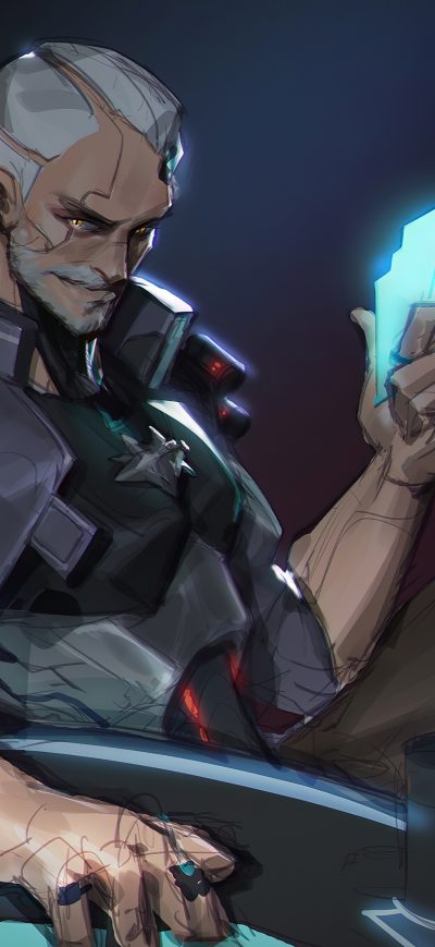 Fond d'écran iPhone Cyber Geralt 2077