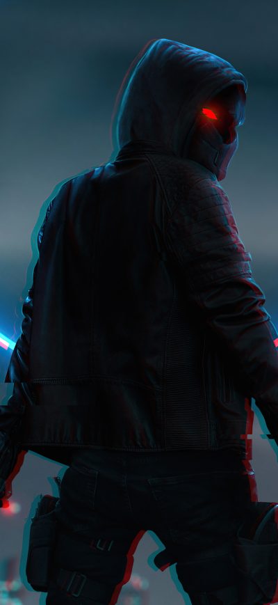 Fond d'écran iPhone Warrior Boy With Two Guns Looking Back 4k