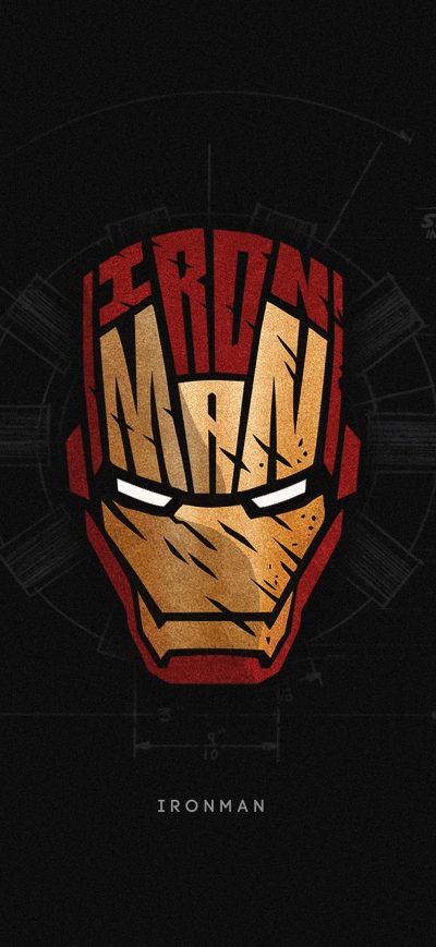 Fond d'écran iPhone Iron Man Superhero Minimal 4k