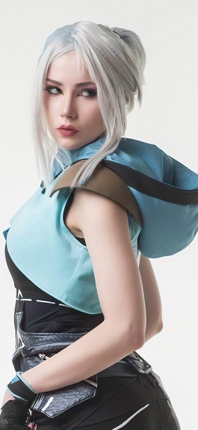 Fond d'écran iPhone Valorant Jett Cosplay 4k