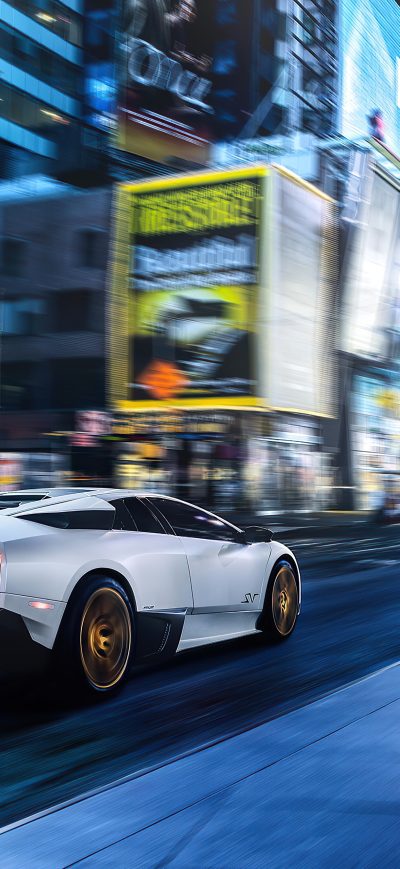 Fond d'écran iPhone Lamborghini Murcielago On City Roads 4k