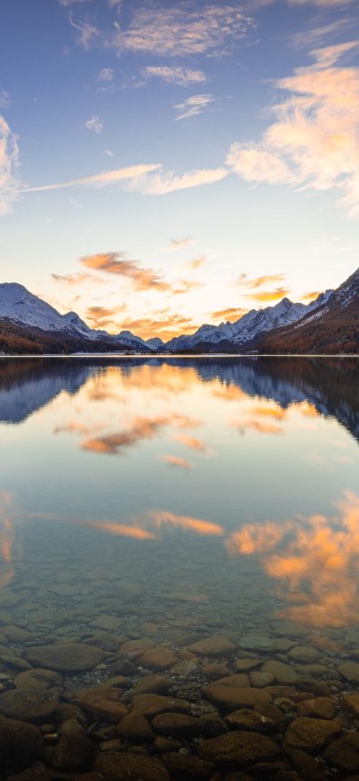 Fond d'écran iPhone Landscape Water Reflection Mountains 4k
