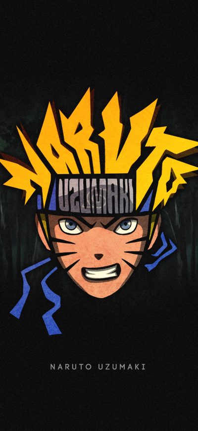 Fond d'écran iPhone Naruto Uzumaki Minimal 4k