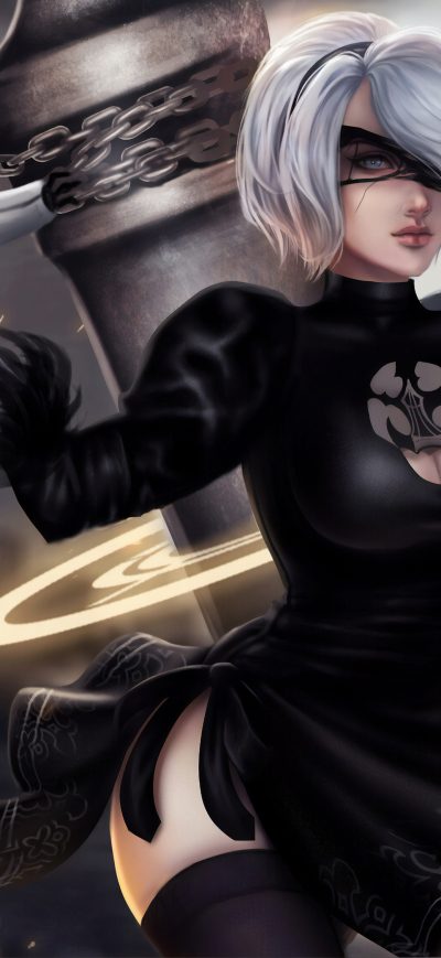 Fond d'écran Nier Automata Game 4k sur iPhone