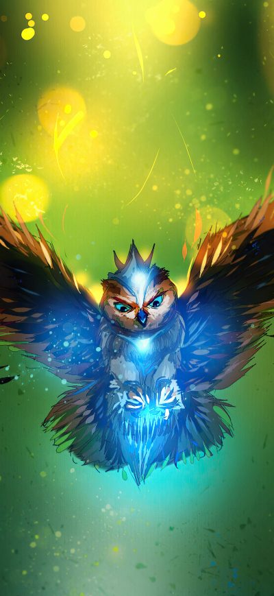 Fond d'écran iPhone Owl Art 4k