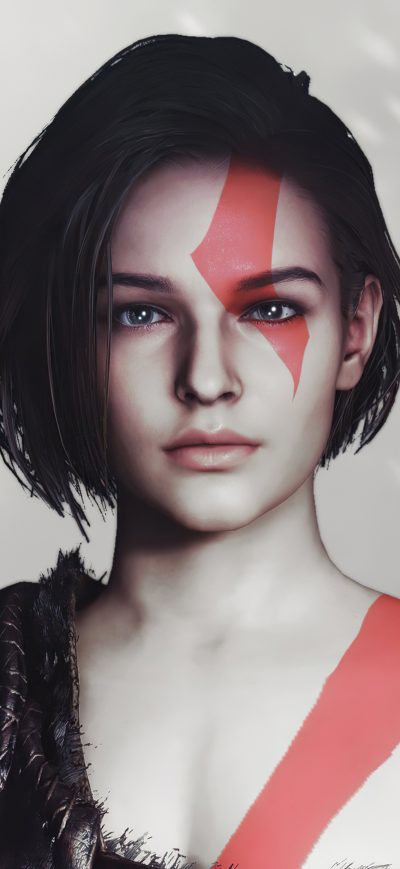 Fond d'écran iPhone Jill Resident Evil X Kratos God Of War 4k