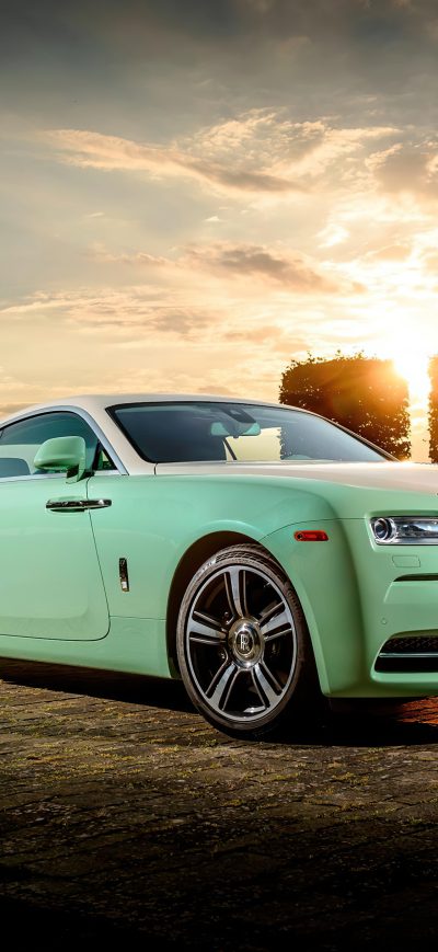 Fond d'écran iPhone Green Rolls Royce Wraith 4k