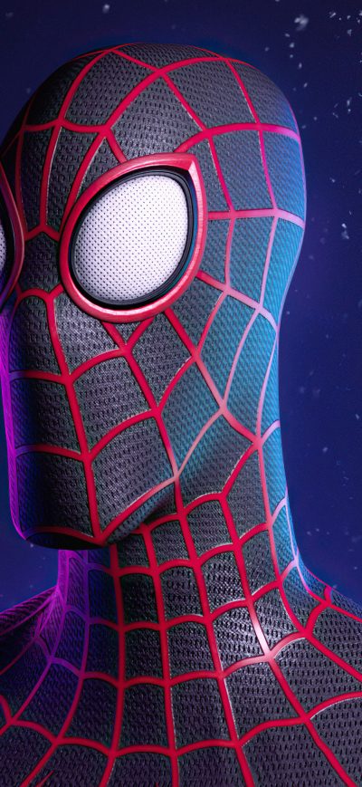 Fond d'écran iPhone Miles Morales Spider Man Digital 3D