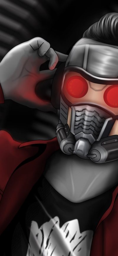 Fond d'écran iPhone Star Lord Monochrome Art