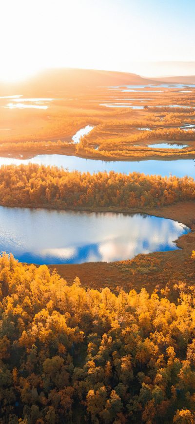 Fond d'écran iPhone Sunrise In Swedish Lapland 4k