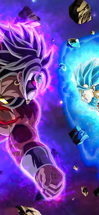 Fond d'écran iPhone Saiyan OC Vs Dark Broly