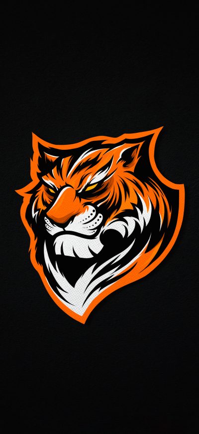 Fond d'écran iPhone Tiger Minimal 5k