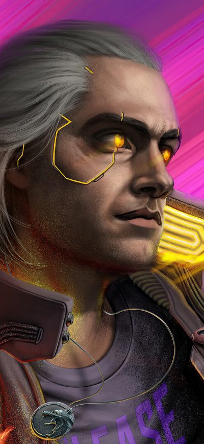 Fond d'écran iPhone Witcher Netflix Cyberpunk2077