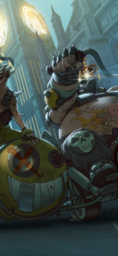 Fond d'écran iPhone Junkrat Overwatch 5k