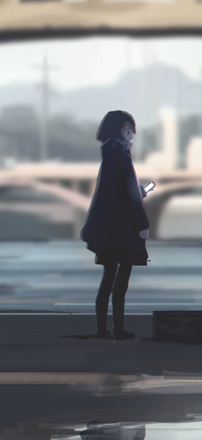 Fond d'écran iPhone Anime Girl Original Art