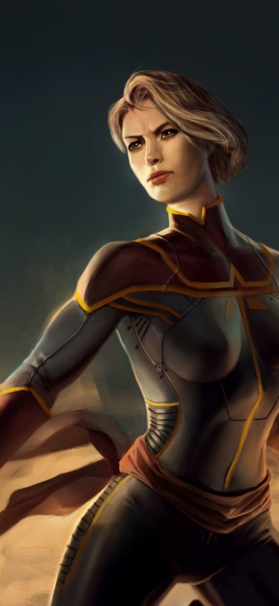 Fond d'écran iPhone Captain Marvel Art