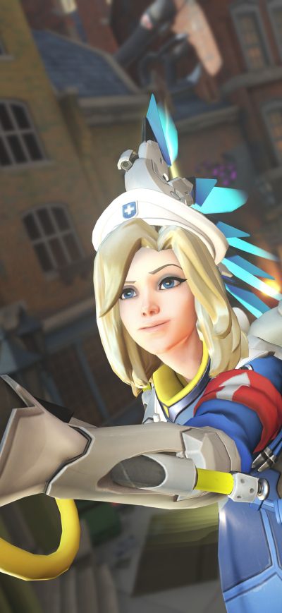 Fond d'écran iPhone 5k Mercy Overwatch