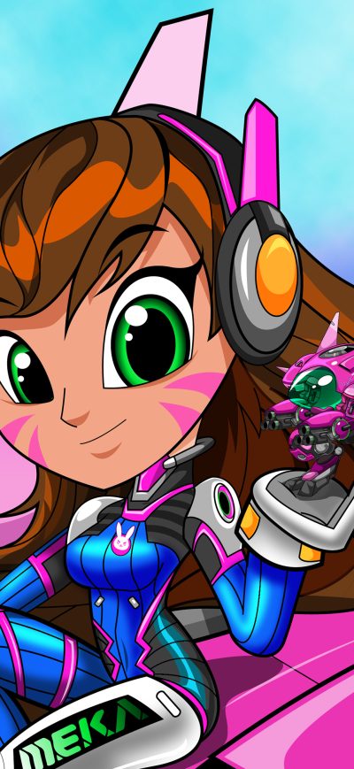 Fond d'écran iPhone Dva Overwatch Illustration