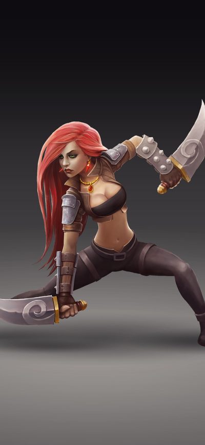 Fond d'écran iPhone Katarina FanArt League Of Legends