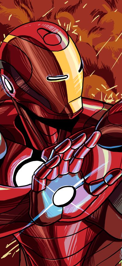 Fond d'écran iPhone Iron Man Illustration 4k