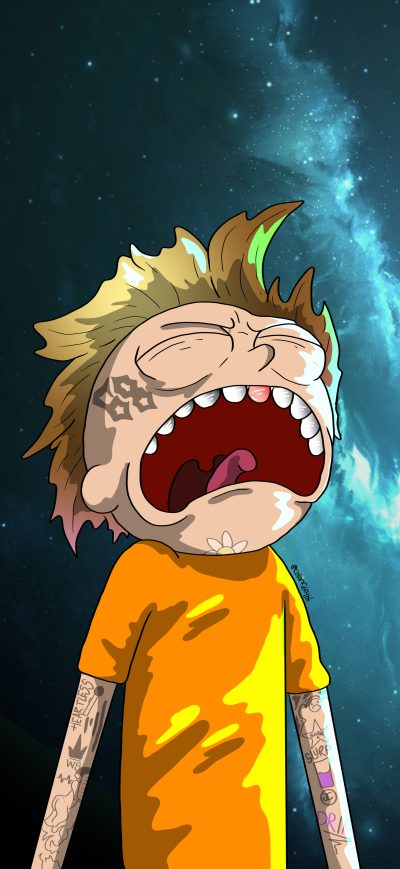 Fond d'écran iPhone Crying Morty Digital Art