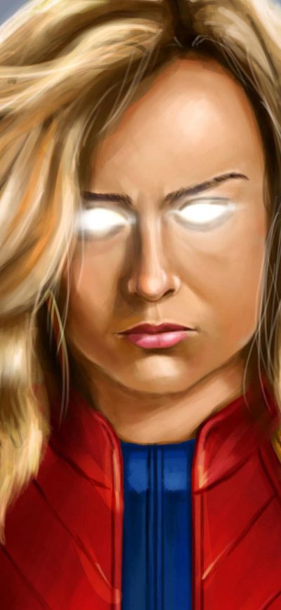 Fond d'écran iPhone Captain Marvel Digital Painting