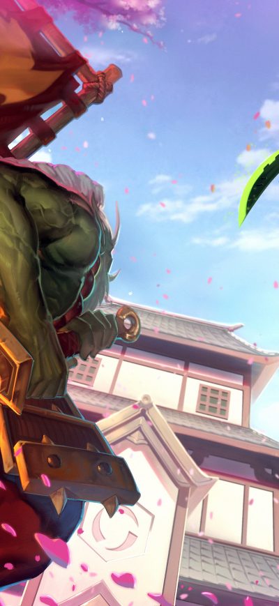 Fond d'écran iPhone Genji Overwatch Sakura Samurai